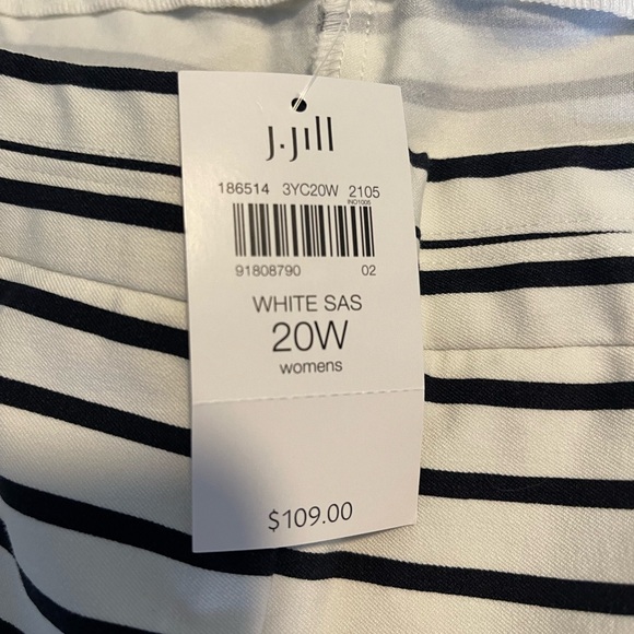 NWT J Jill  Striped Precision Stretch Slim Leg Pants Woman’s Size 20 - Picture 3 of 3